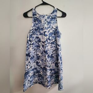 Abercrombie & Fitch Blue Floral Linen Dress